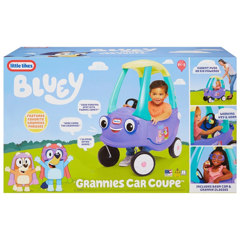 Little Tikes Bluey Grannie's Car Coupe Ride On 8 Little Tikes Bluey Grannie's Car Coupe Ride On