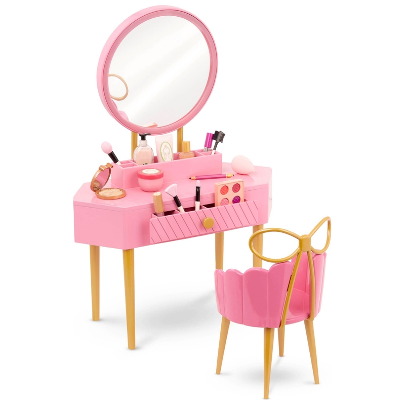 Our Generation Vanity Table and Chair with Accessories Fabulous Fun Playset