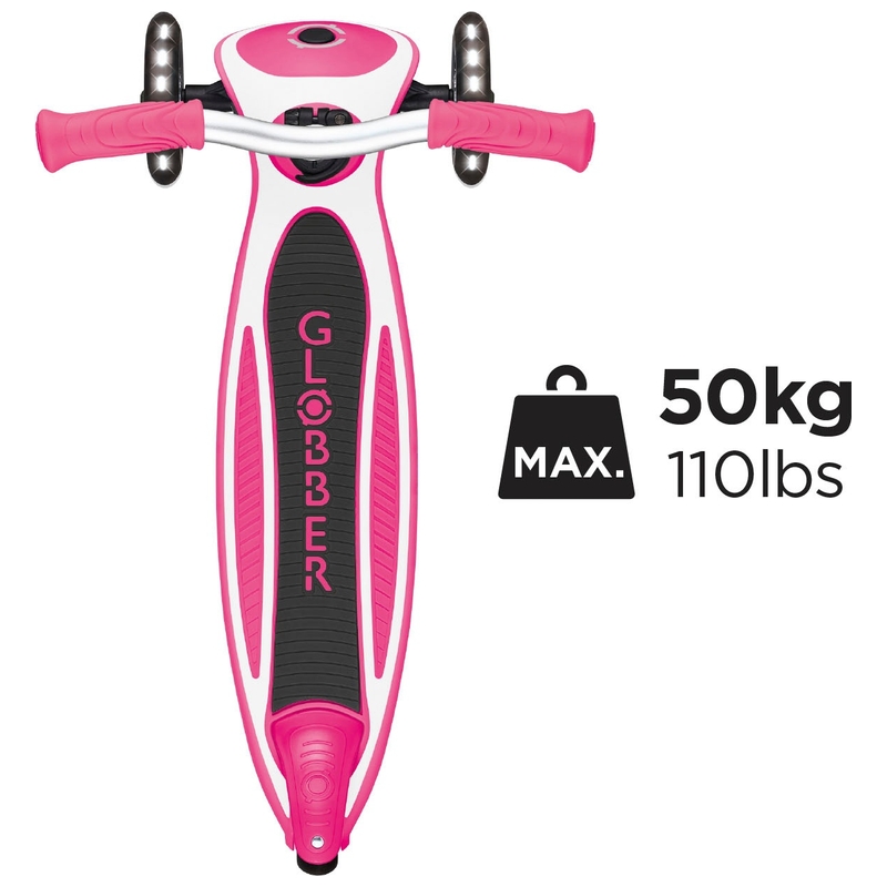 Globber Pro Lights Folding Scooter Pink 7 Globber Pro Lights Folding Scooter Pink