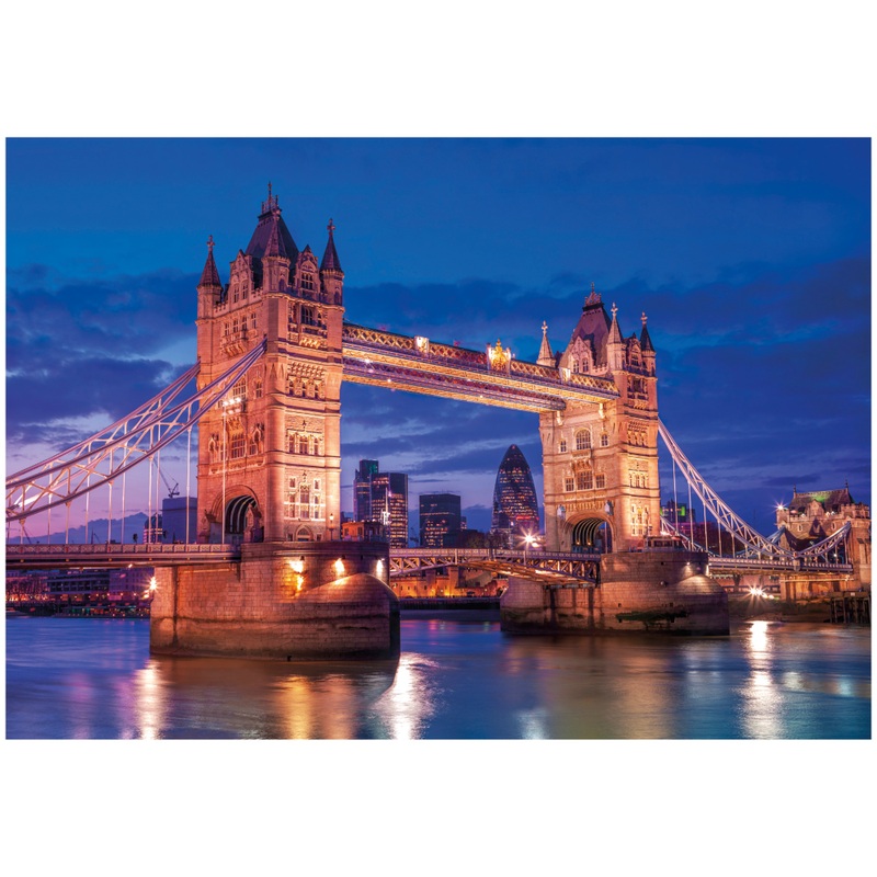 Clementoni NYC Skyline & Tower Bridge Jigsaw Puzzle 1000 Pieces 2 Pack