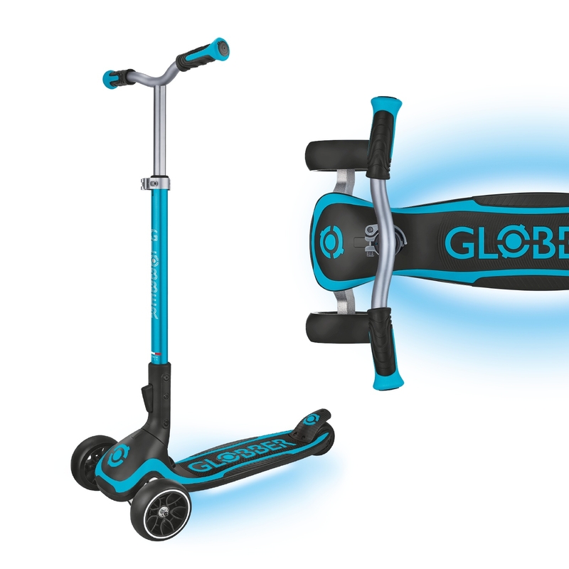 Globber Ultimum Lights Folding Scooter Aqua