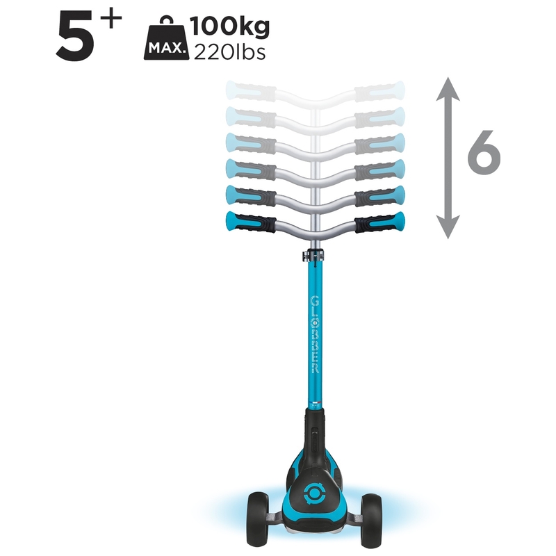 Globber Ultimum Lights Folding Scooter Aqua