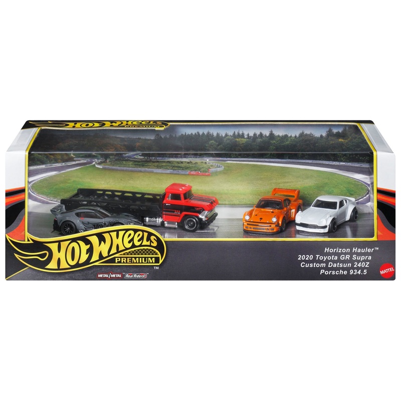 Hot Wheels Premium Collector Display Set Track Day Die-Cast Car 4 Pack