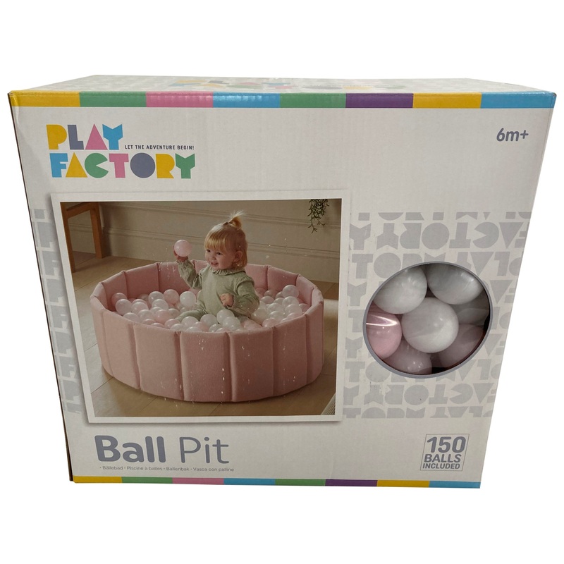 Play Factory Foam Ball Pit with 150 Balls Pink 6 Play Factory Foam Ball Pit with 150 Balls Pink
