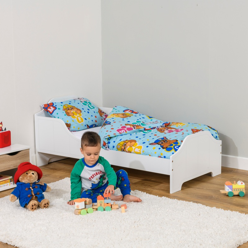 Nested Wooden Toddler Bed White 4 Nested Wooden Toddler Bed White