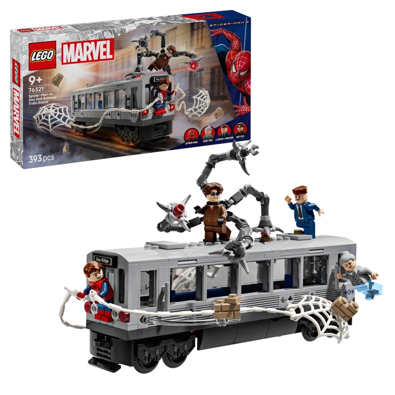 LEGO Marvel 76321 Spider-Man vs. Doc Ock Subway Train Scene Set