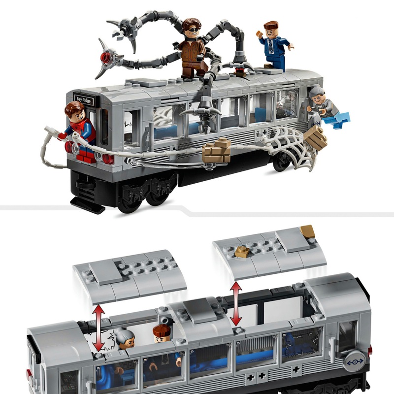 LEGO Marvel 76321 Spider-Man vs. Doc Ock Subway Train Scene Set