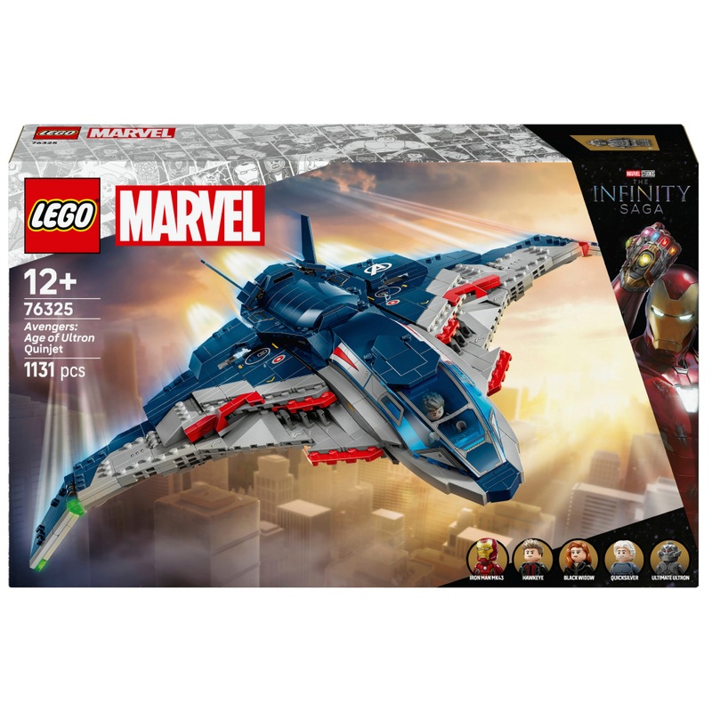 LEGO Marvel 76325 Avengers: Age of Ultron Quinjet Set