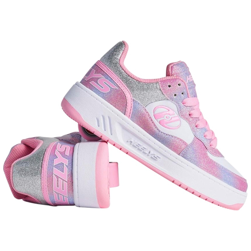 Heelys Rezerve Low X2 Shoes Light Pink White Rainbow UK Size 3