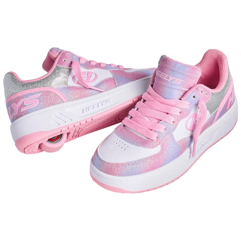 Heelys Rezerve Low X2 Shoes Light Pink White Rainbow UK Size 3 5 Heelys Rezerve Low X2 Shoes Light Pink White Rainbow UK Size 3