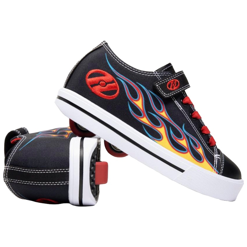 Heelys Snazzy X2 Shoes Black Red Flame UK Size 11