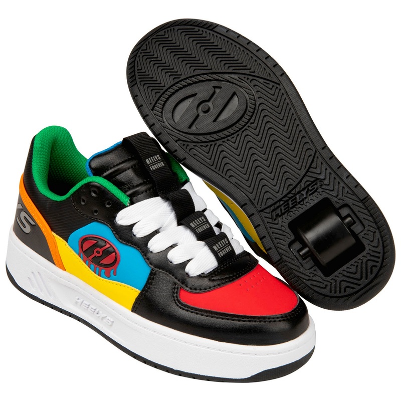 Heelys Rezerve Low X2 Shoes Black Red Cyan Yellow UK Size 1