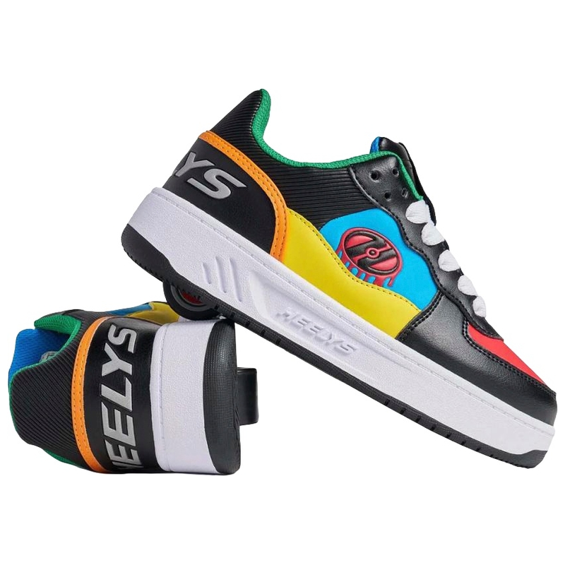 Heelys Rezerve Low X2 Shoes Black Red Cyan Yellow UK Size 3