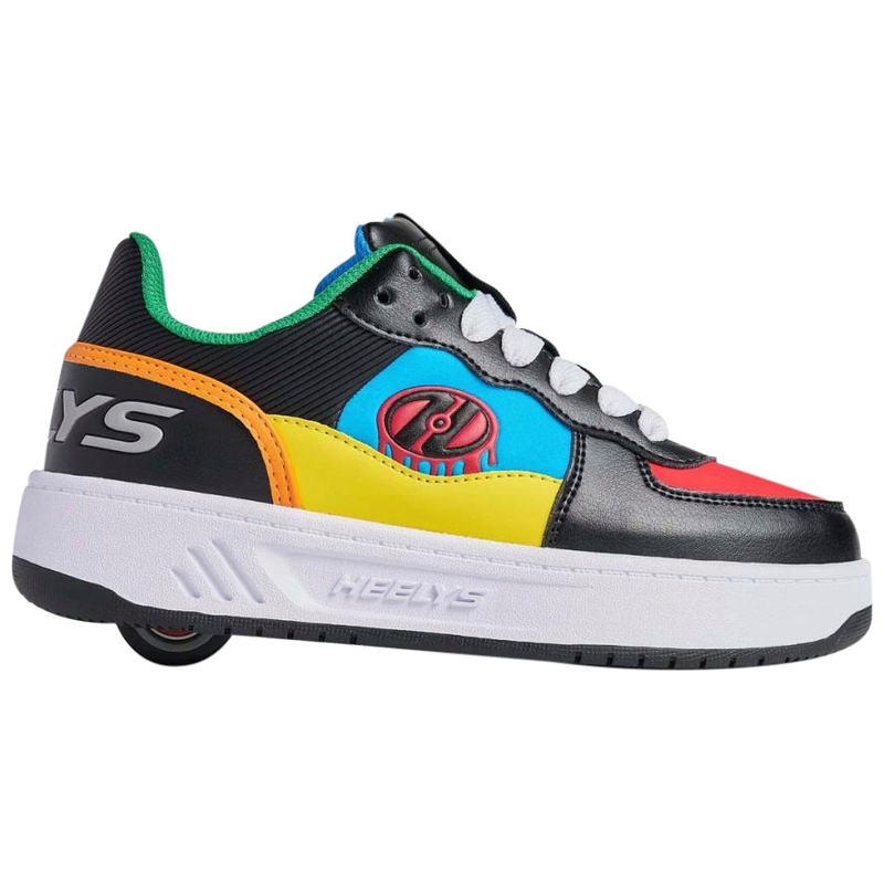 Heelys Rezerve Low X2 Shoes Black Red Cyan Yellow UK Size 3