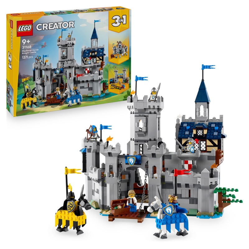 LEGO Creator 31168 3-in-1 Medieval Horse Knight Castle Set