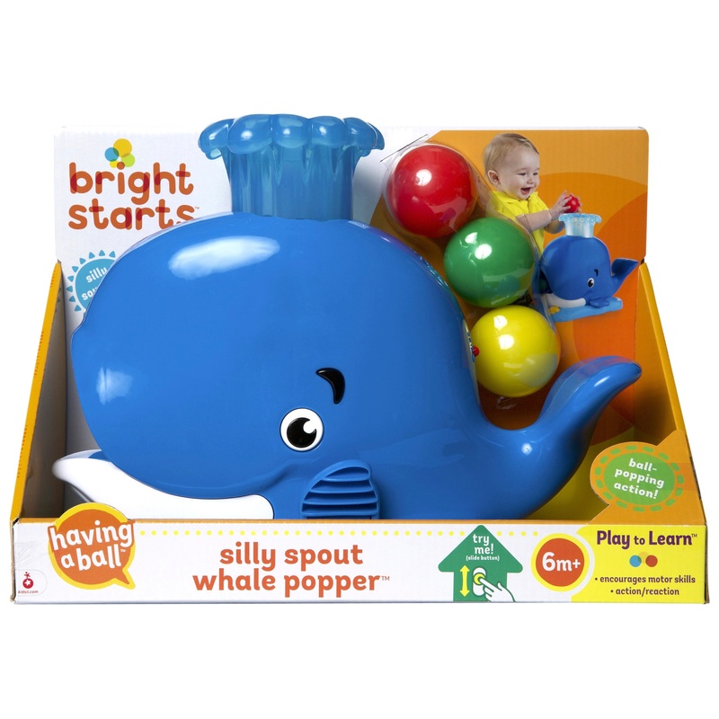 Bright Starts Silly Spout Having a Ball Whale Popper 3 Bright Starts Silly Spout Having a Ball Whale Popper