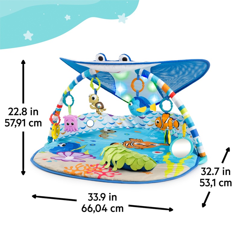 Bright Starts Disney Baby Finding Nemo Mr. Ray Ocean Lights Baby Gym 5 Bright Starts Disney Baby Finding Nemo Mr. Ray Ocean Lights Baby Gym