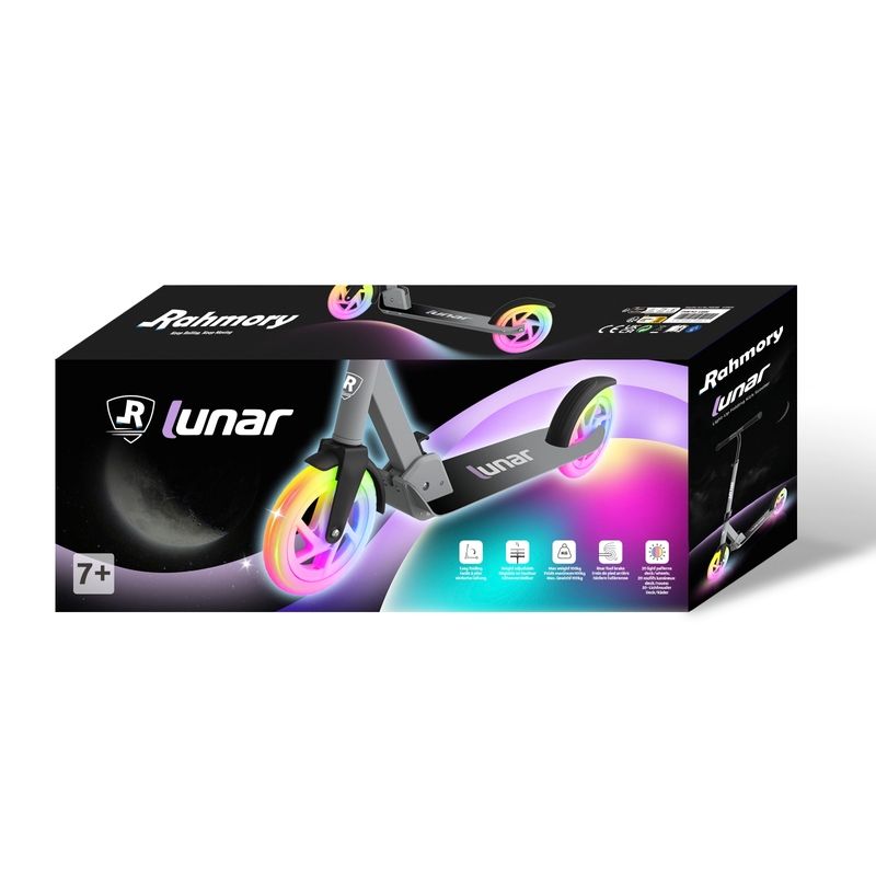 Rahmory Lunar Folding Scooter with LED Wheels