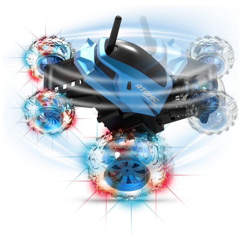 Atomic Whirlwind LED Remote Control Tumbling Stunt Car Blue 2 Atomic Whirlwind LED Remote Control Tumbling Stunt Car Blue