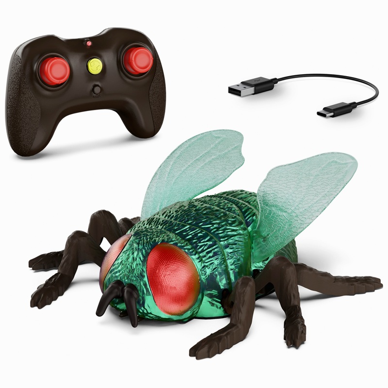 Terra by Battat Remote Control Wall Climbing Green Bottle Fly