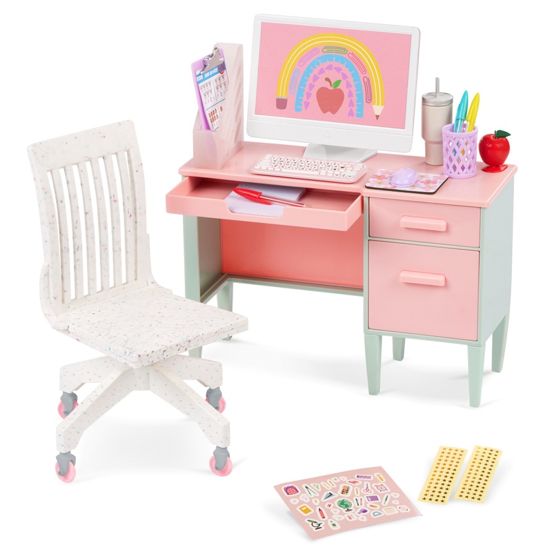 Our Generation School Teacher's Desk with Accessories Set 2 Our Generation School Teacher's Desk with Accessories Set