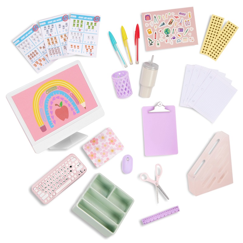 Our Generation School Teacher's Desk with Accessories Set 4 Our Generation School Teacher's Desk with Accessories Set