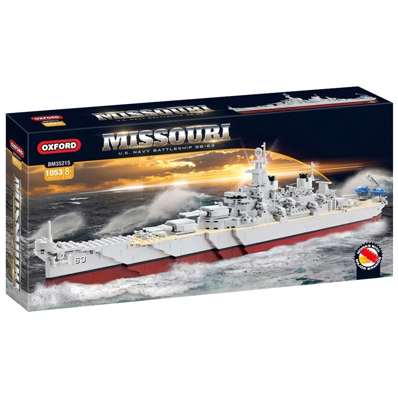 Build-It Missouri U.S. Navy Battleship BB-63 1053 Pieces Bricks Oxford Set