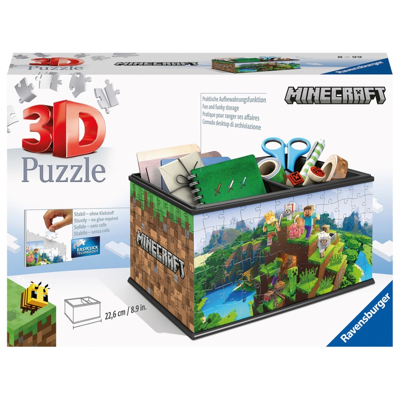 Minecraft 3D Puzzle Organizer Storage Box 216 Pieces