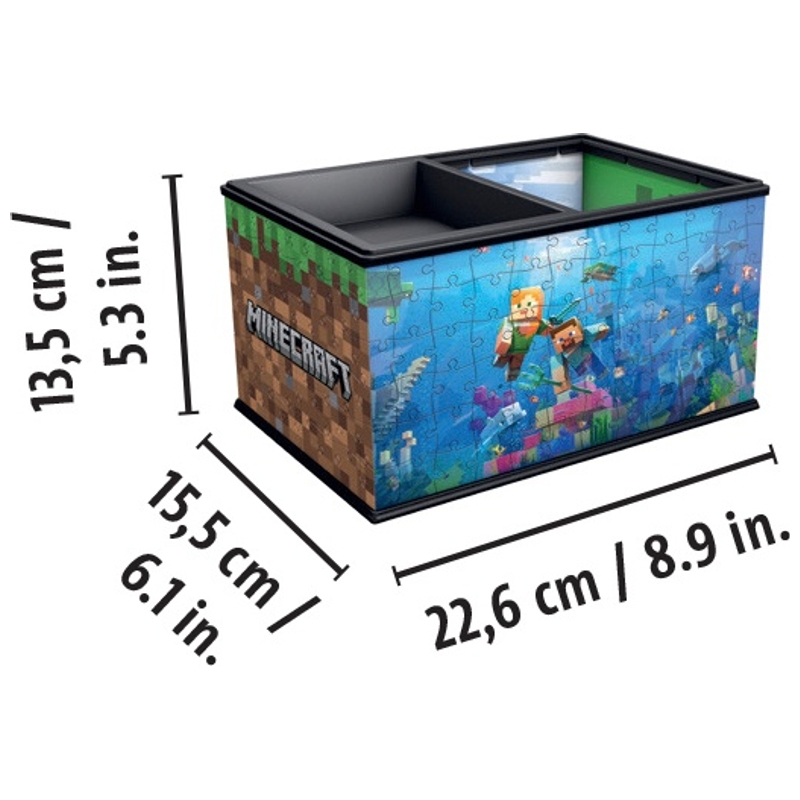 Minecraft 3D Puzzle Organizer Storage Box 216 Pieces 3 Minecraft 3D Puzzle Organizer Storage Box 216 Pieces
