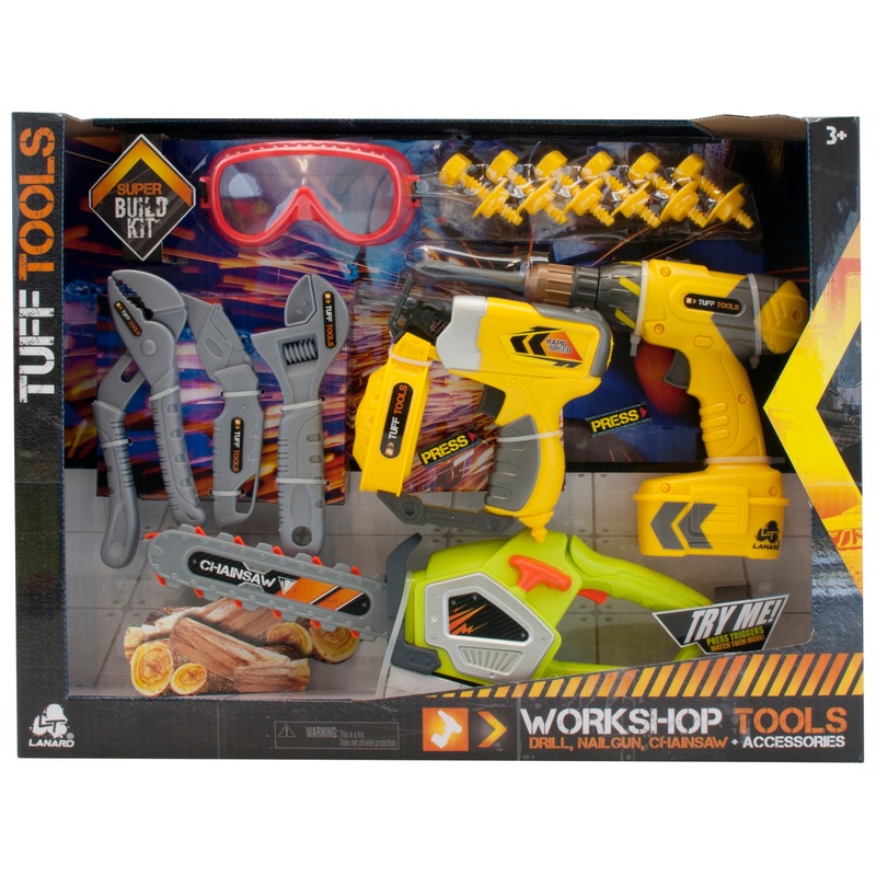 Tuff Tools Construction Workshop Tool Kit Set 6 Tuff Tools Construction Workshop Tool Kit Set
