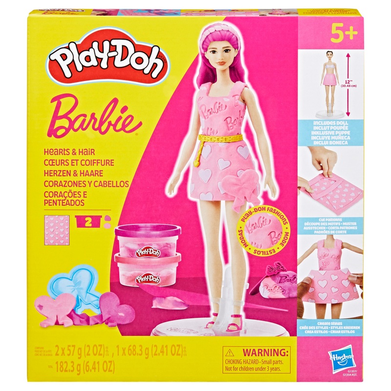 Play-Doh Barbie Hearts and Hair Doll Set