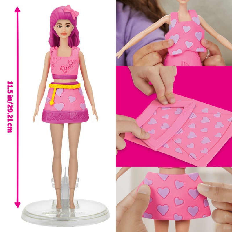 Play-Doh Barbie Hearts and Hair Doll Set 6 Play-Doh Barbie Hearts and Hair Doll Set