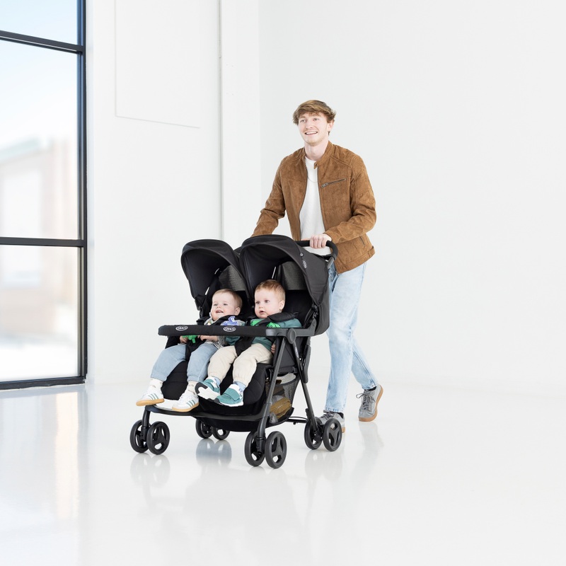 Graco Avvos Double Stroller Grey 2 Graco Avvos Double Stroller Grey