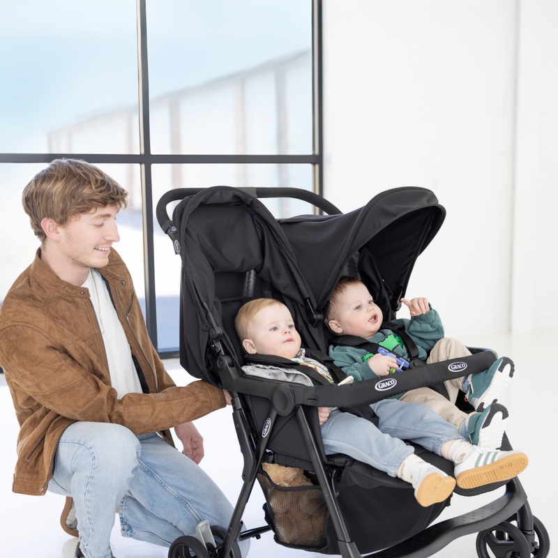 Graco Avvos Double Stroller Grey 3 Graco Avvos Double Stroller Grey