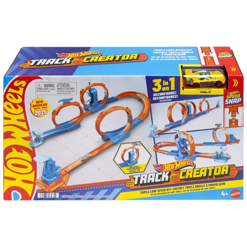 Hot Wheels Track Creator Triple Loop Speed Kit 6 Hot Wheels Track Creator Triple Loop Speed Kit