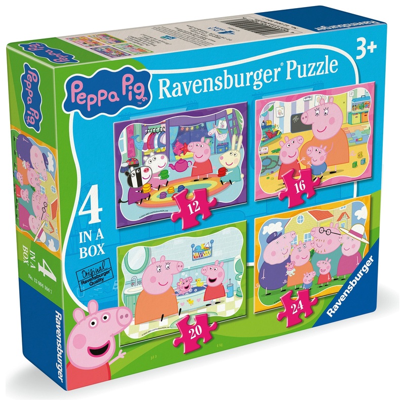 Ravensburger Peppa Pig & Evie Jigsaw Puzzles 4 in a Box