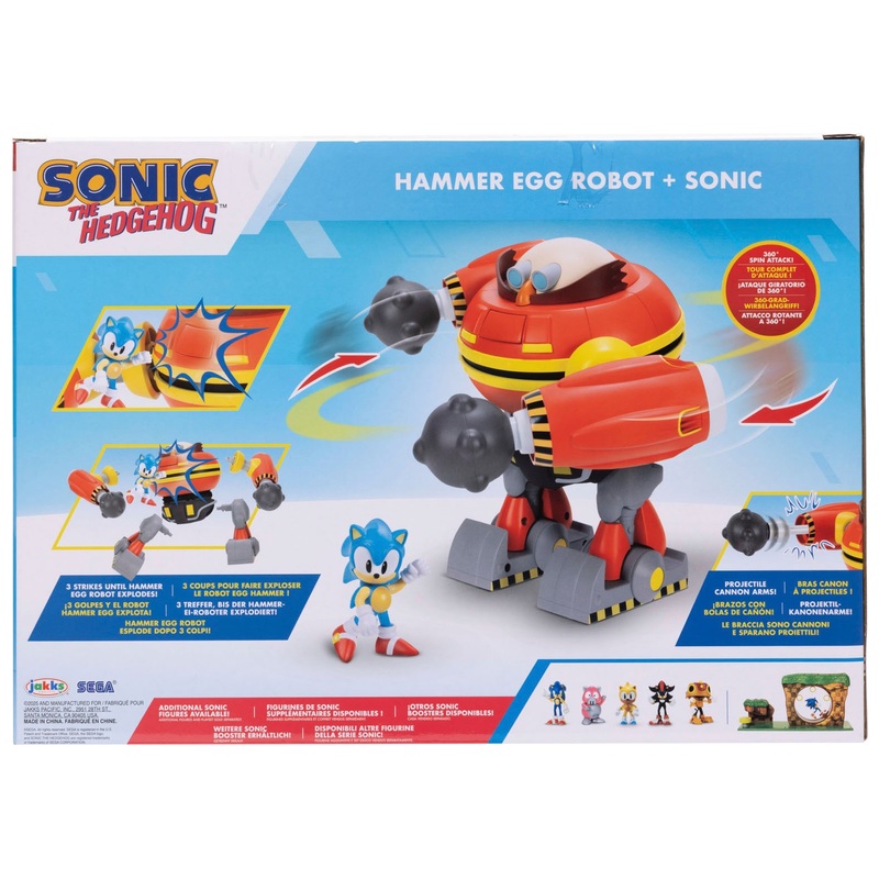 Sonic the Hedgehog Deluxe 23cm Hammer Egg Robot and Sonic Figure Playset 7 Sonic the Hedgehog Deluxe 23cm Hammer Egg Robot and Sonic Figure Playset