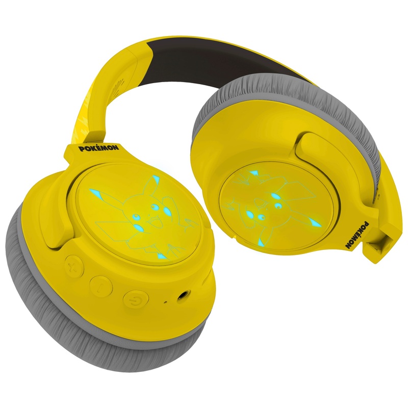Pokmon Pikachu LED Light-Up Wireless Bluetooth Headphones