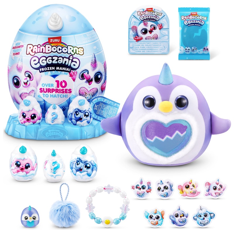 Rainbocorns by ZURU Eggzania Frozen Mania Surprise Plush Egg Frostine