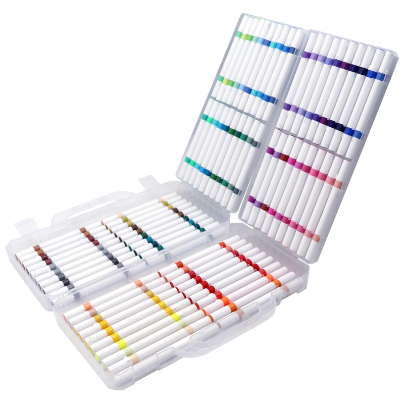 Crafty Co. Dual Tip Acrylic Markers with Storage Case Set 80 Piece 5 Crafty Co. Dual Tip Acrylic Markers with Storage Case Set 80 Piece