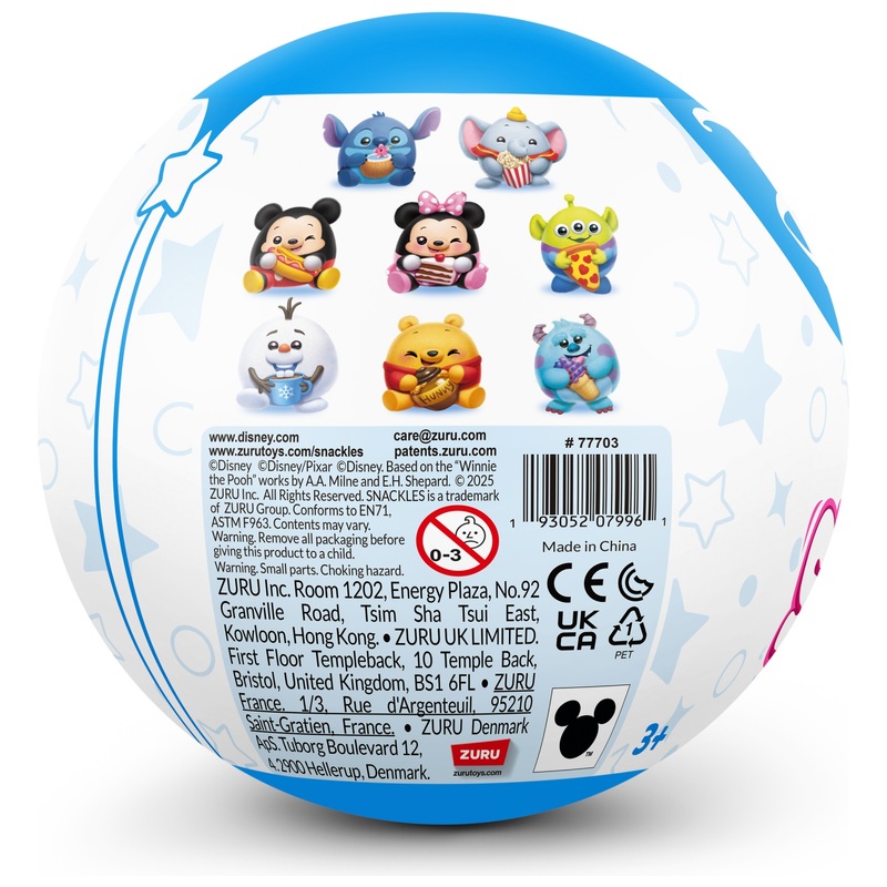 Snackles by ZURU Disney Plush 12cm Assortment 8 Snackles by ZURU Disney Plush 12cm Assortment