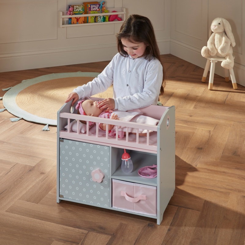 Ivy & Lily Wooden Baby Doll Bed and Changing Station