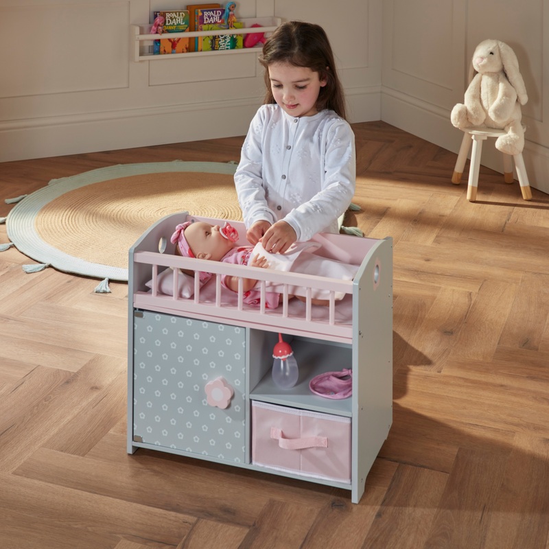Ivy & Lily Wooden Baby Doll Bed and Changing Station