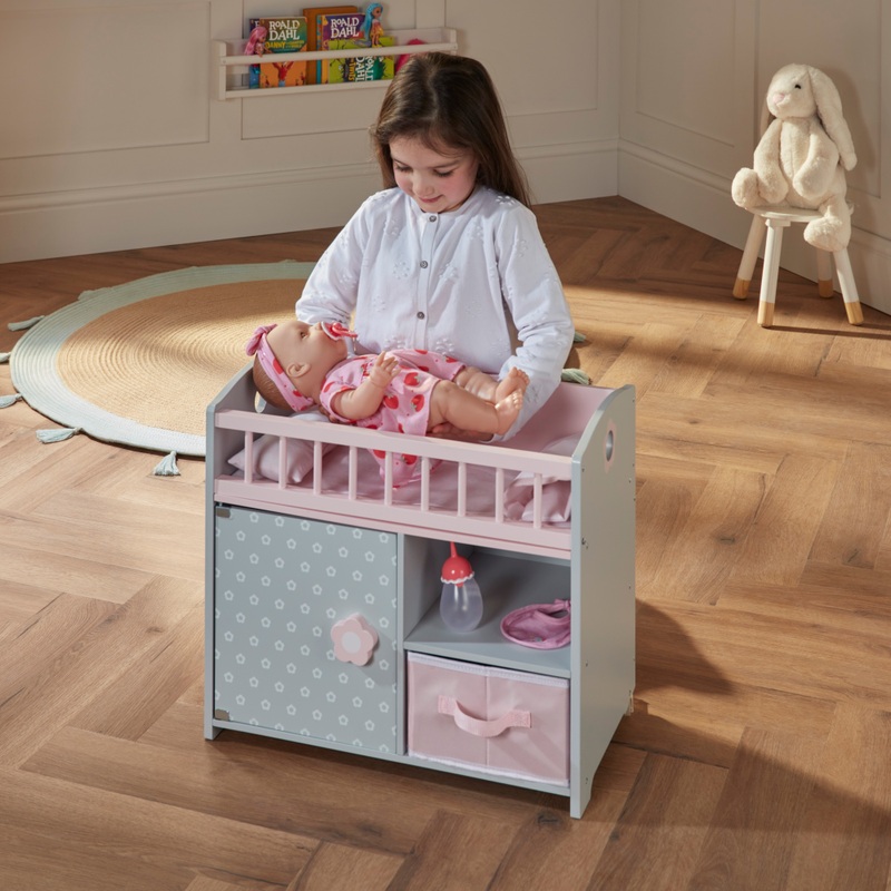 Ivy & Lily Wooden Baby Doll Bed and Changing Station