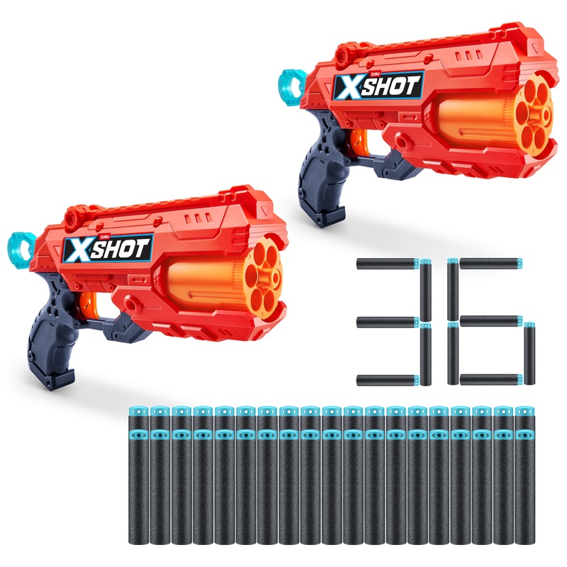 XSHOT by ZURU Excel Reflex 6 Blasters with 36 Darts 2 Pack