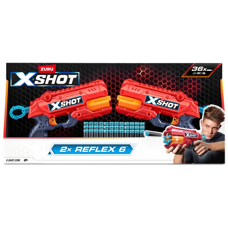 XSHOT by ZURU Excel Reflex 6 Blasters with 36 Darts 2 Pack 5 XSHOT by ZURU Excel Reflex 6 Blasters with 36 Darts 2 Pack