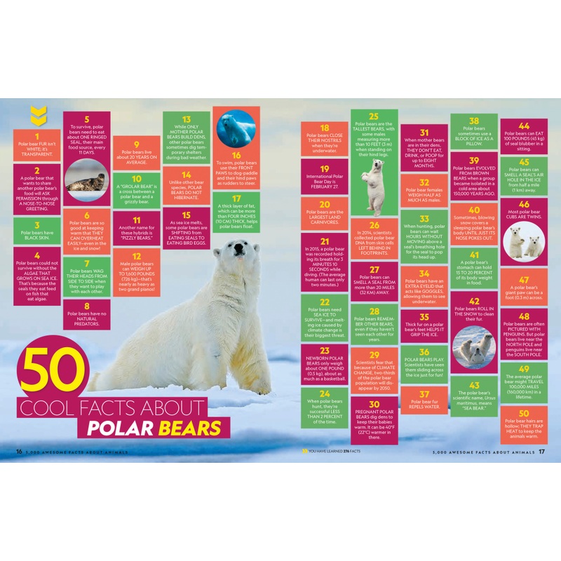National Geographic Kids 5,000 Awesome Facts About Animals! Hardback Book