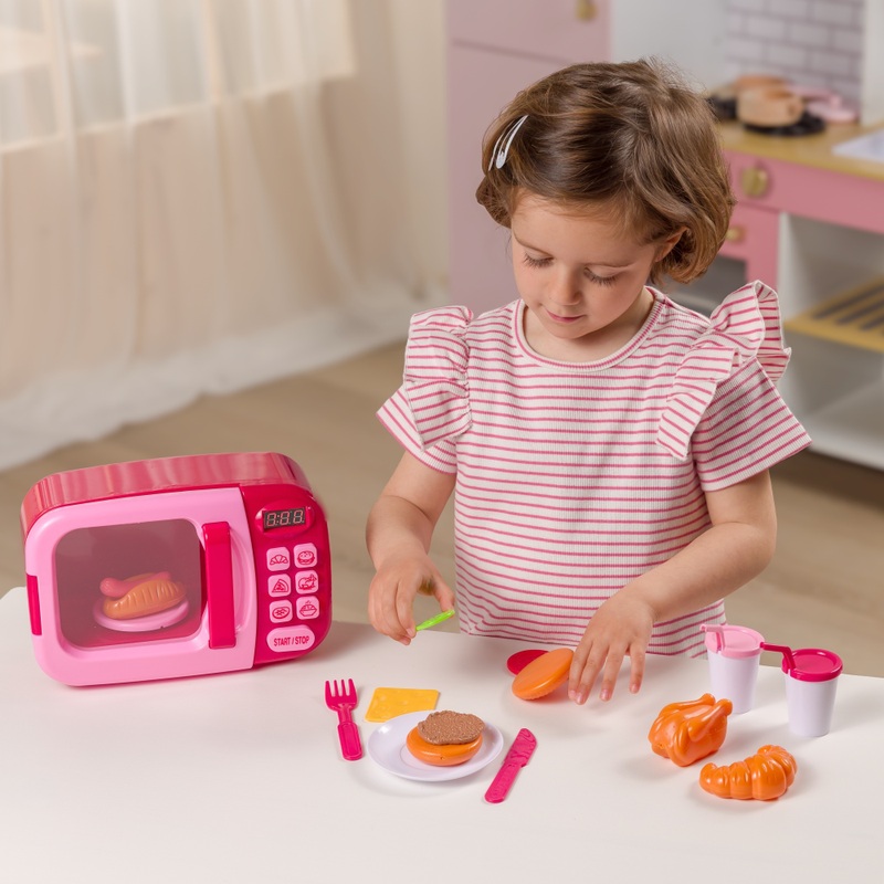Kitchen Corner Microwave Playset Pink