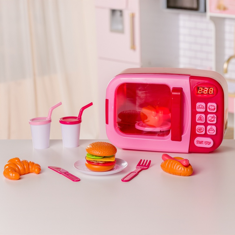 Kitchen Corner Microwave Playset Pink