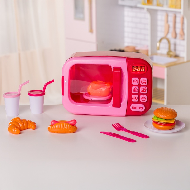 Kitchen Corner Microwave Playset Pink